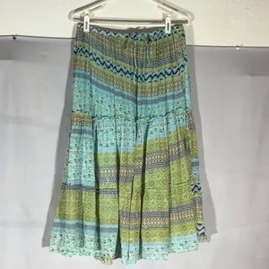 Jane Ashley Casual Lifestyle Multi Color Gypsy Skirt